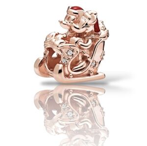Pandora Rose™️ x Disney Minnie & Mickey Christmas Sleigh Charm With Enamel & CZ